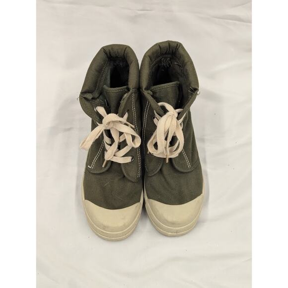 On Your Feet Women's Army Green Canvas Ankle Boots Lace Up Chunky y2k Shoes 7.5 - Picture 6 of 10